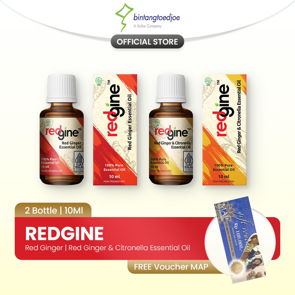 

Bundling Redgine Red Ginger 1 pack & Red Ginger Citronella Essential Oil 1 Pack FREE Voucher MAP