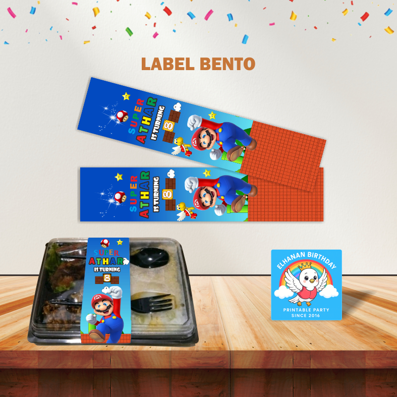 LABEL BENTO ULANG TAHUN, STIKER BENTO CUSTOM