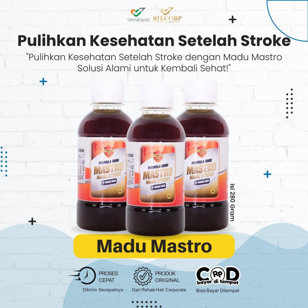 

Mastro Madu Herbal – Madu Formulasi - Madu Struk - Madu stroke - Diformulasikan untuk Membantu Pemulihan Stroke - REHAB HATI