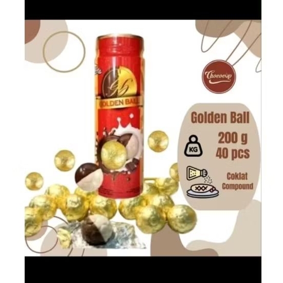 

golden ball tobelo coklat susu bola 200gr isi 40 butir