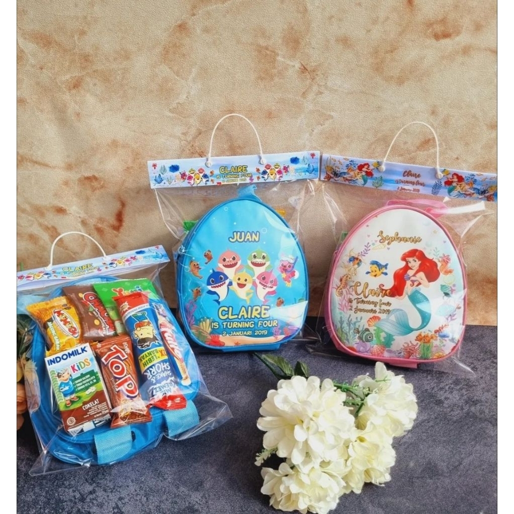 SOUVENIR ULTAH ANAK/GOODIE BAG/TAS ULTAH CUSTOM/PAKET SNACK ULTAH