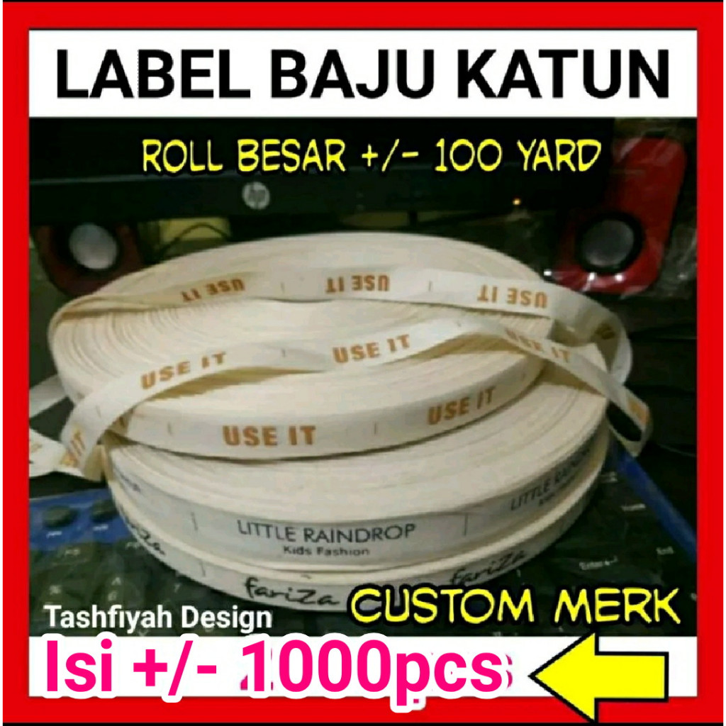 

Label Hijab Custom Label Kain Katun Custom