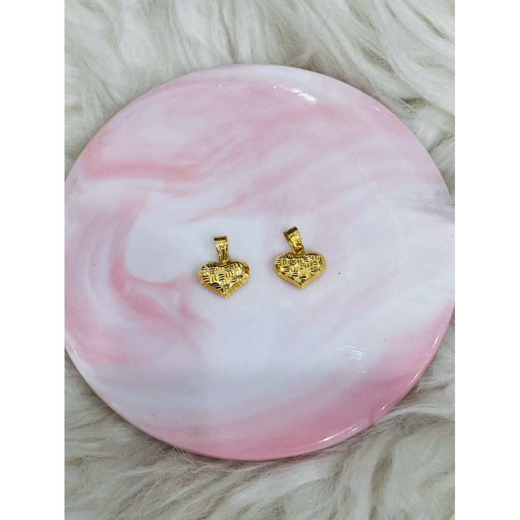kalung plus liontin love 2 in 1 simple elegant emas asli kadar 700
