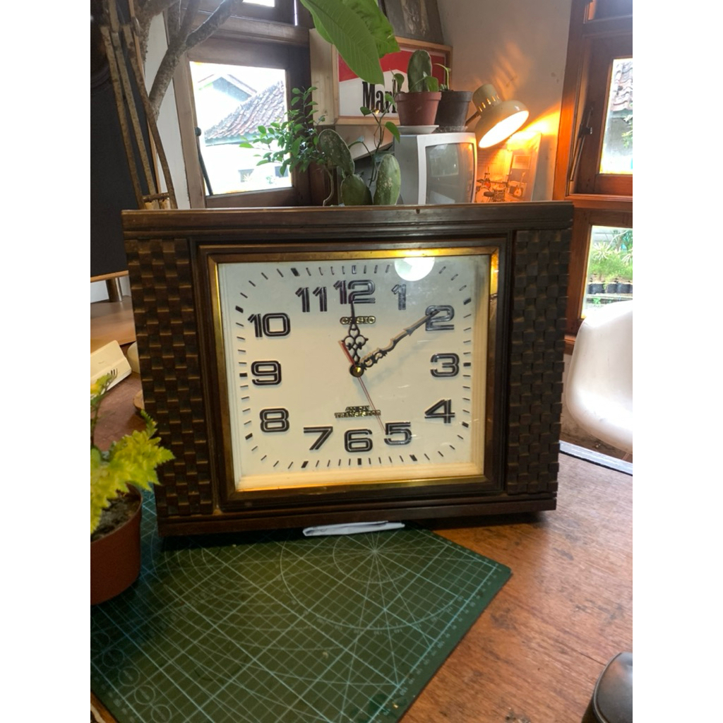 jam dinding casi0 transistor jadul vintage original mulus
