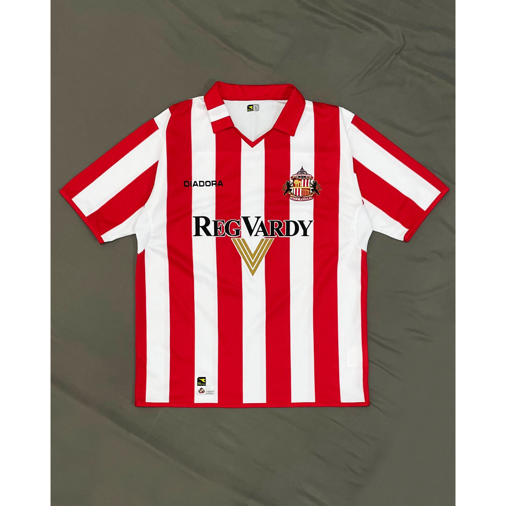 Original Diadora Sunderland AFC Home Kit 2004 2005 Jersey Bola Vintage