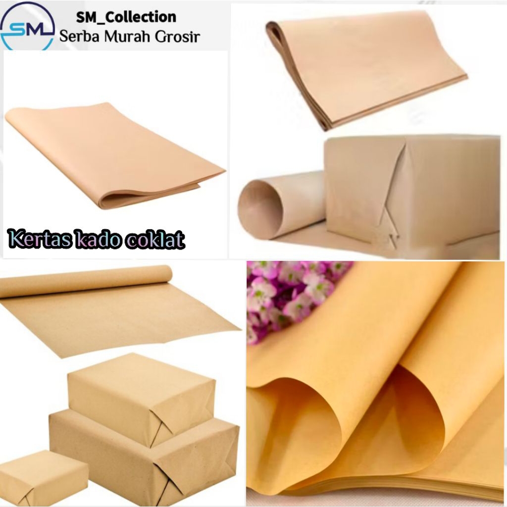 

Bungkusan kado/pembungkus kado/perlengkapan kado/kertas kado coklat