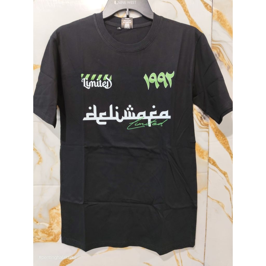 Kaos Tshirt Regular DELIWAFA ALIF BLACK LIMITED Original