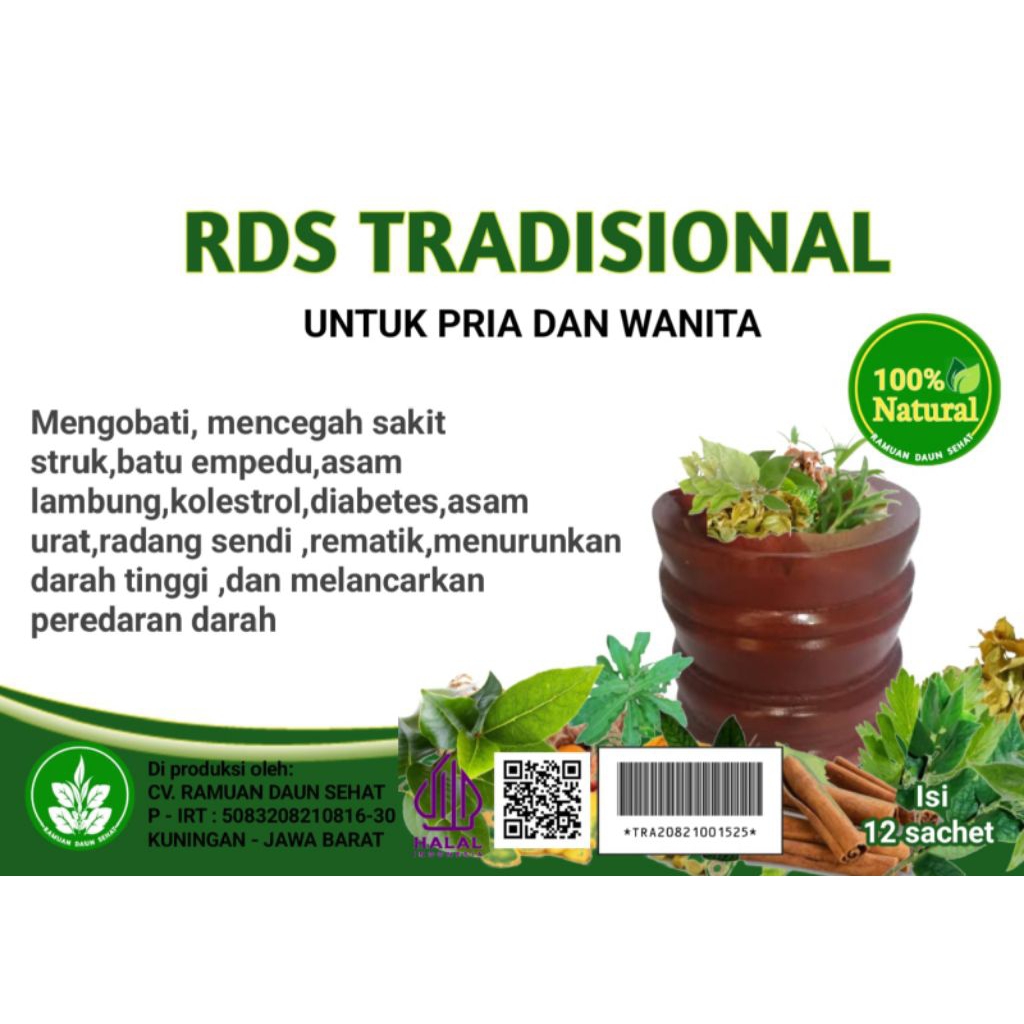 

Jamu sehat wanita dn pria RDS Tradisional multiguna 100%alami
