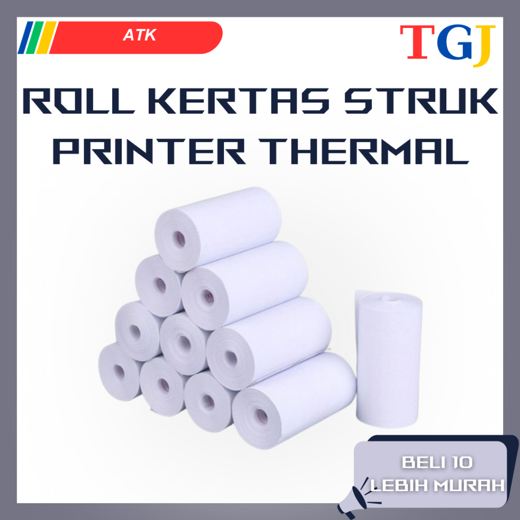 

Kertas Struk Thermal Roll Coreless EDC POS PPOB Kasir 58mm 57mm 58x30 57x30