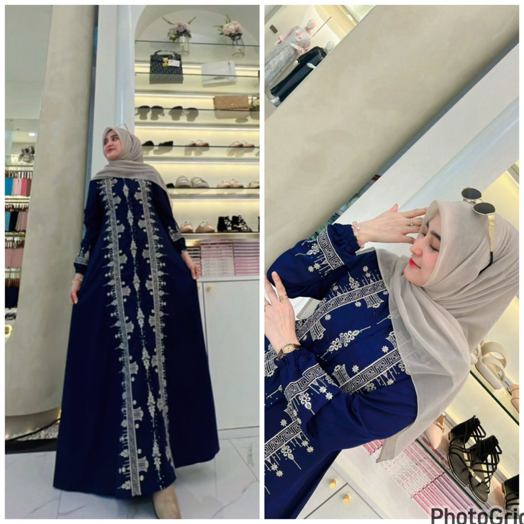 GAMIS BORDIR ACEH TERBARU,motif pintu aceh mewah & simple,gamis mewah kekinian wanita muslim