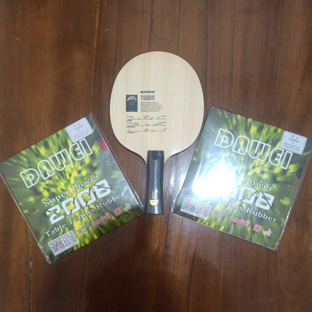 BET RAKITAN BLADE SANWEI T5000 RUBER  DAWEI