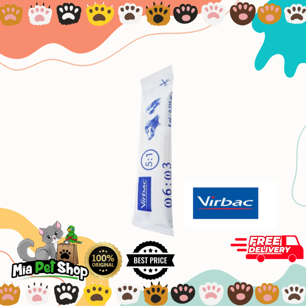 Megaderm 4ml Virbac Vitamin Bulu Kucing Anjing 1 Sachet / Megaderm Virbac