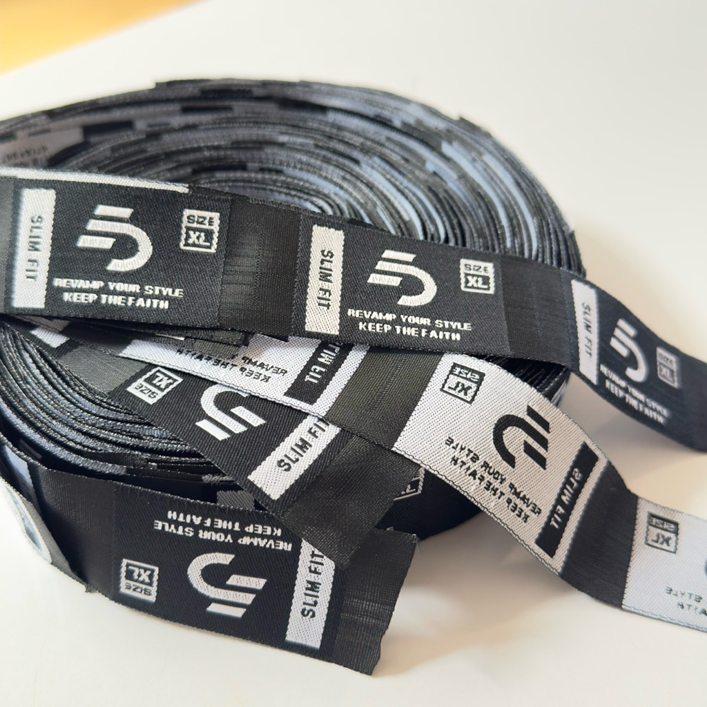 

(Free Design) Label Baju Woven Rajut Label Hijab Fashion uk besar