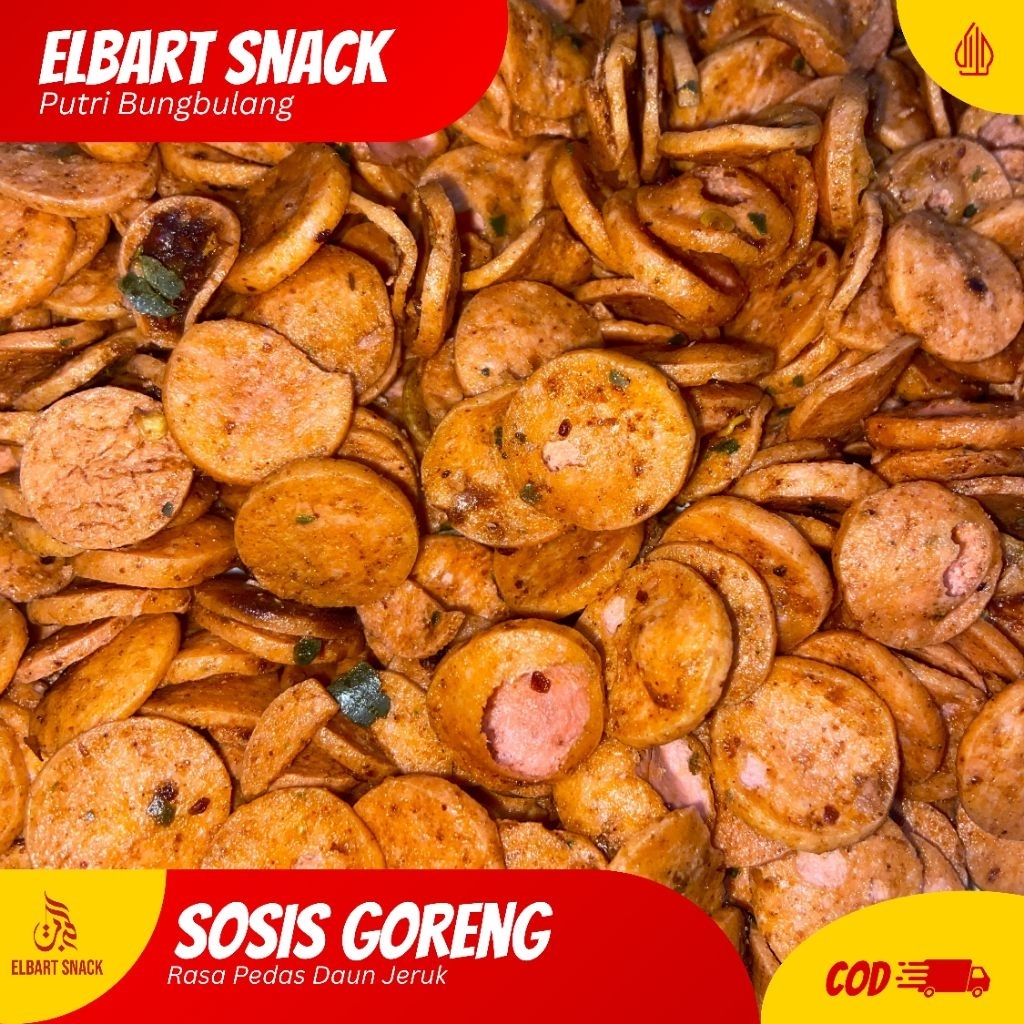 

Sosreng Sosis Goreng Crispy Pedas Daun Jeruk 200 gram