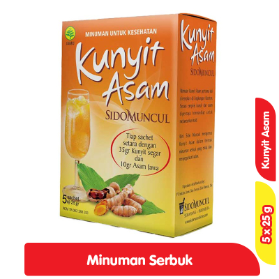 

SIDOMUNCUL Kunyit Asam Minuman Kesehatan Melancarkan Haid Sachet 5 x 25 g