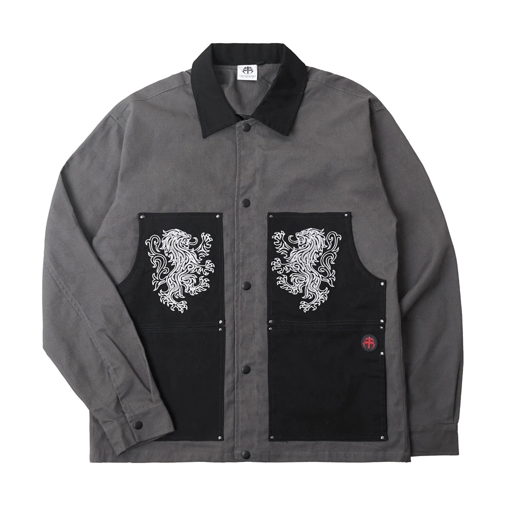 Metaphores Store Chore Jacket Canvas Twill Lucky Path - Grey