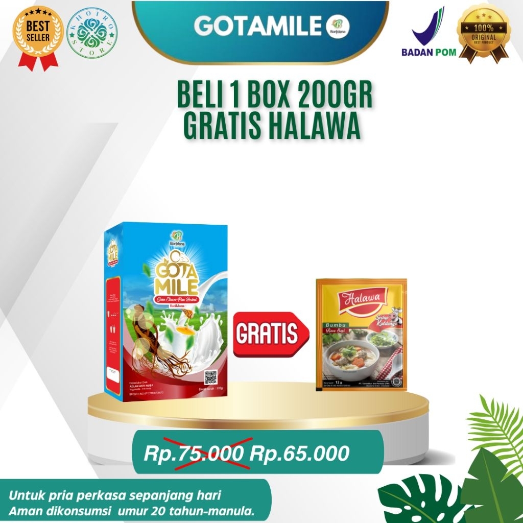 

[ GOTAMILE ] SUSU ETAWA PLUS GINGSENG - SUSU PRIA PERKASA untuk menambah stamina dan kekuatan sepanjang hari / ROSO ROSO 200gr