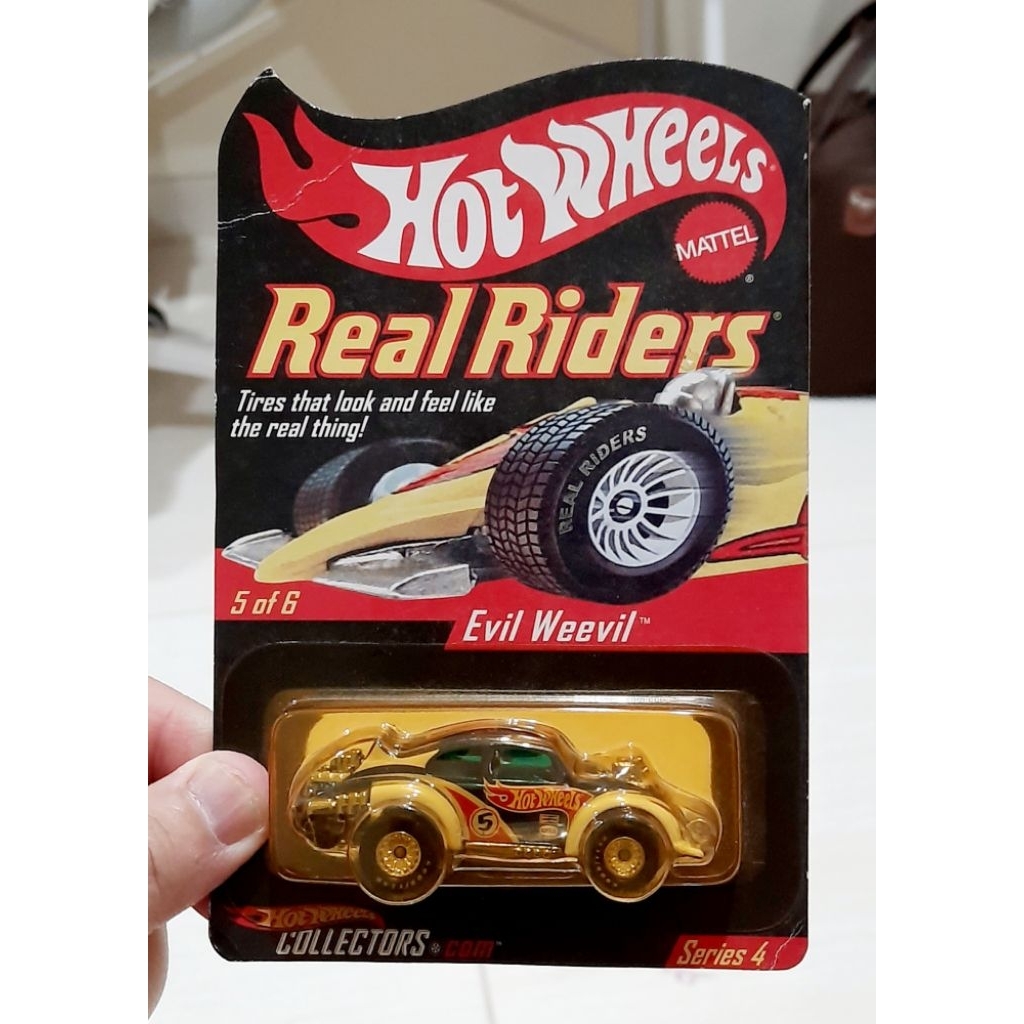 HOT WHEELS REAL RIDERS SERIES 4 HOLO 4D #04453/11000  EVIL WEEVIL