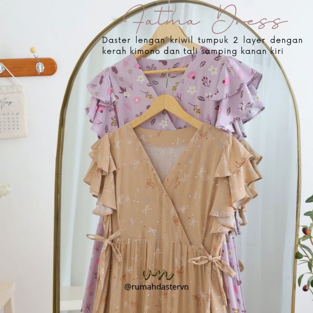 FATMA DRESS LOVELY DRESS HOMEDRESS HOMEWEAR KEKINIAN DASTER PREMIUM BUSUI FRIENDLY SEMATA KAKI