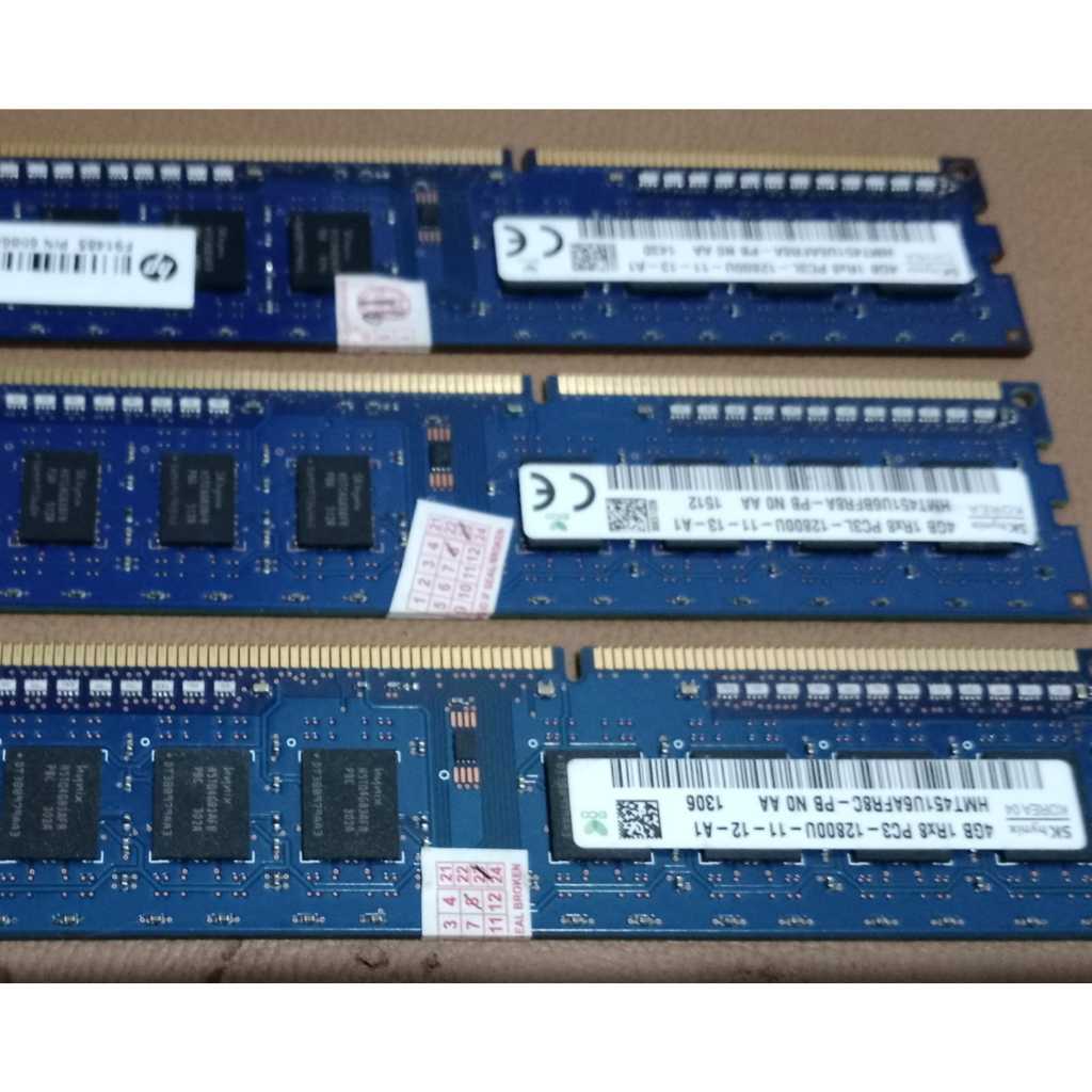 RAM PC Hynix 4GB 1RX8 PC3-12800U/1600MHZ DDR3 / Ram Computer