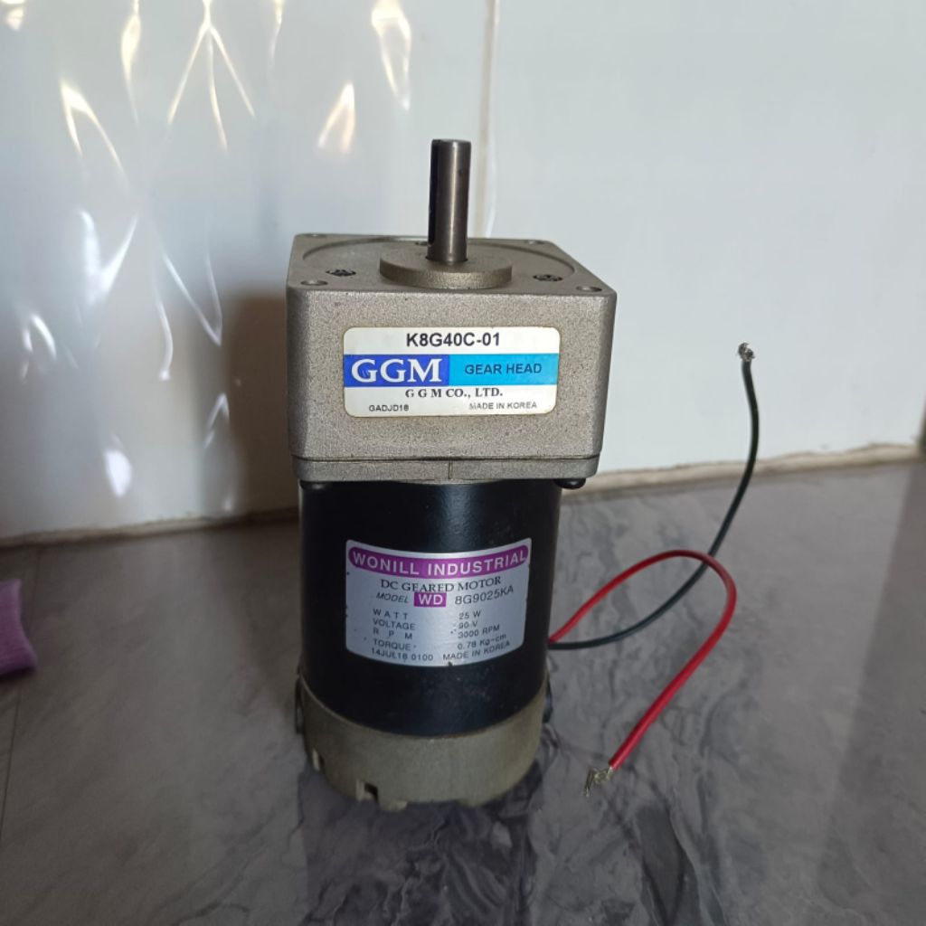 Dc Motor Gearbok 90V Ratio 1 : 40 75Rpm