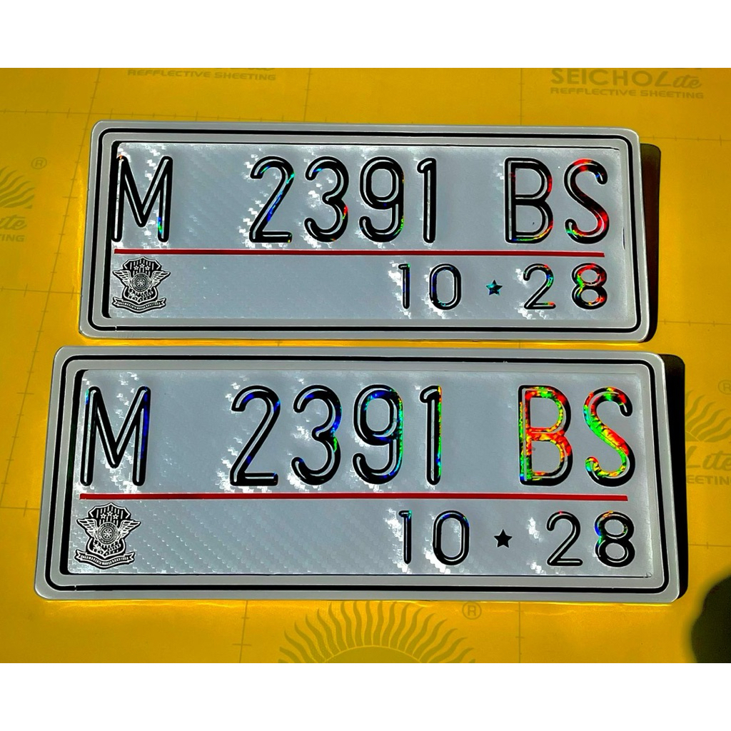 Plat nomor mika akrilik motor