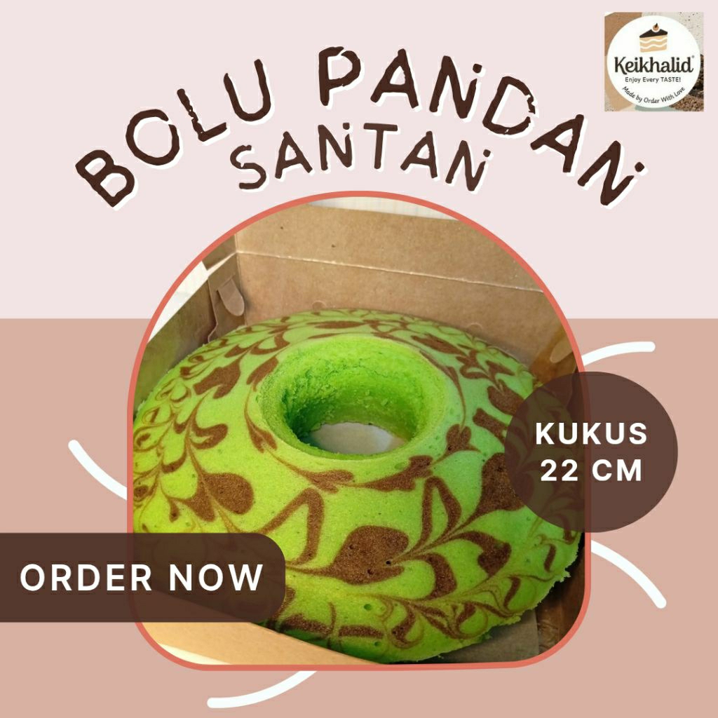 

Bolu Pandan Santan Homemade Uk 22 cm