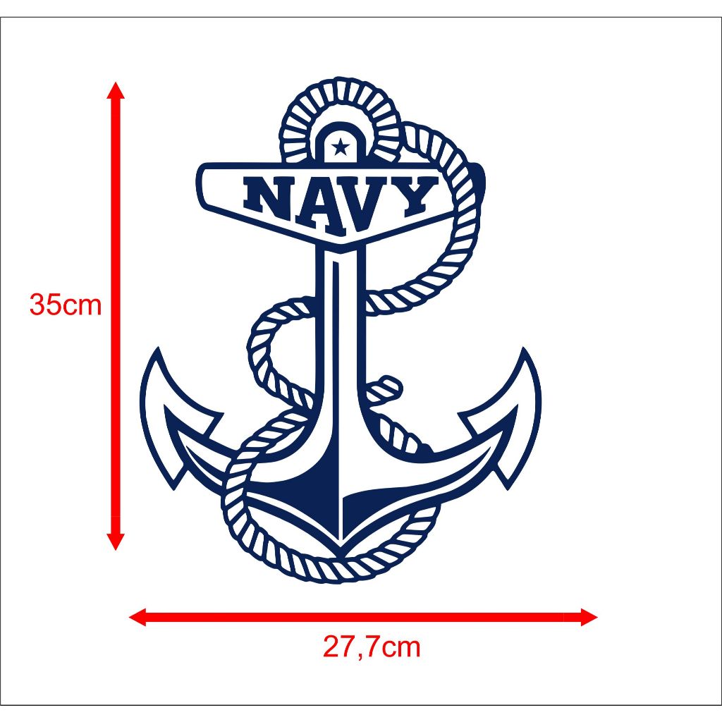 

cutting sticker logo navy/ angkatan laut