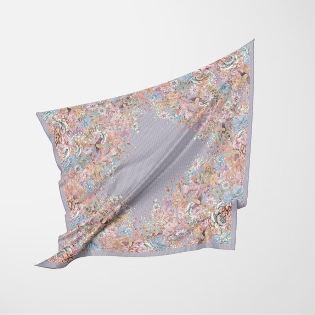 Hijab Jilbab Segiempat Voal Premium Motif Luxury Zee Scarves