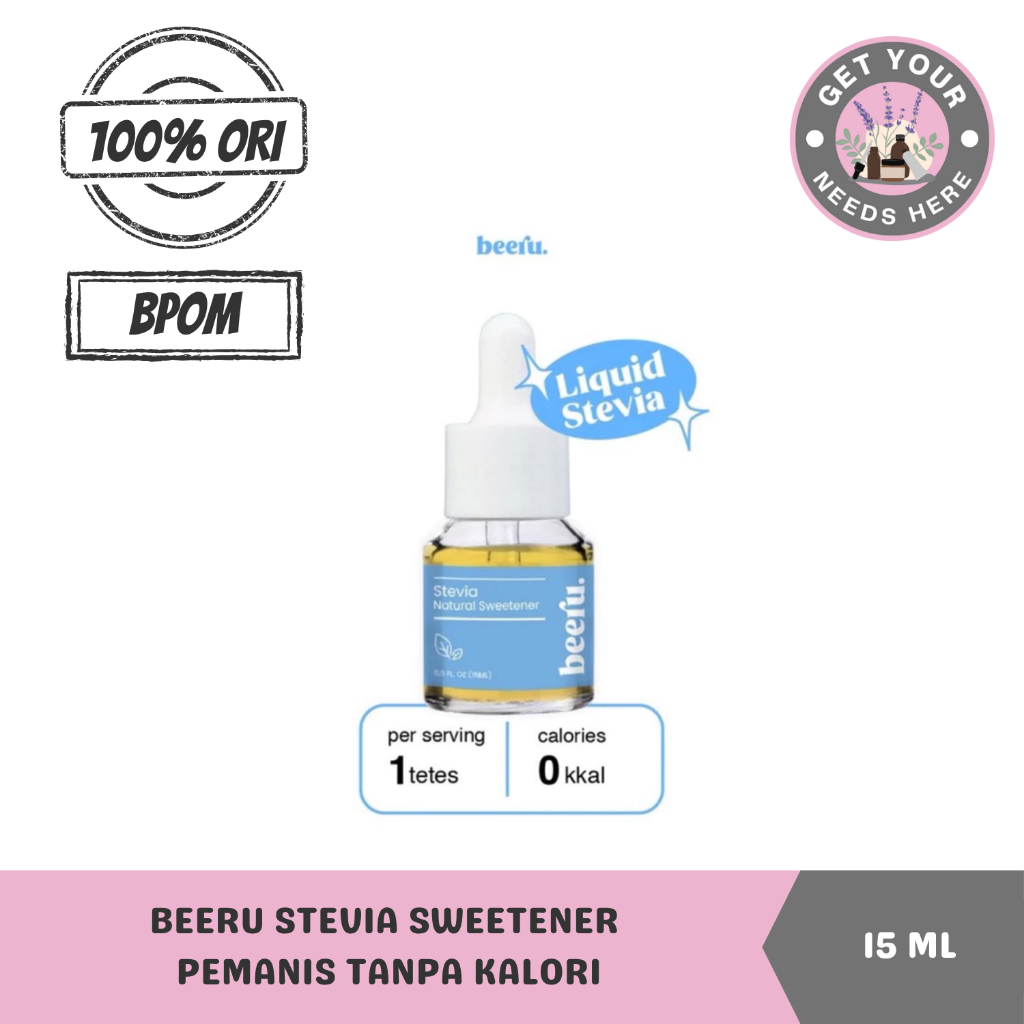 

Beeru Sweetener - Gula Pemanis Stevia Tetes Cair 15ml - Diet & Diabetes - 0 Kalori / Stevia Beeru