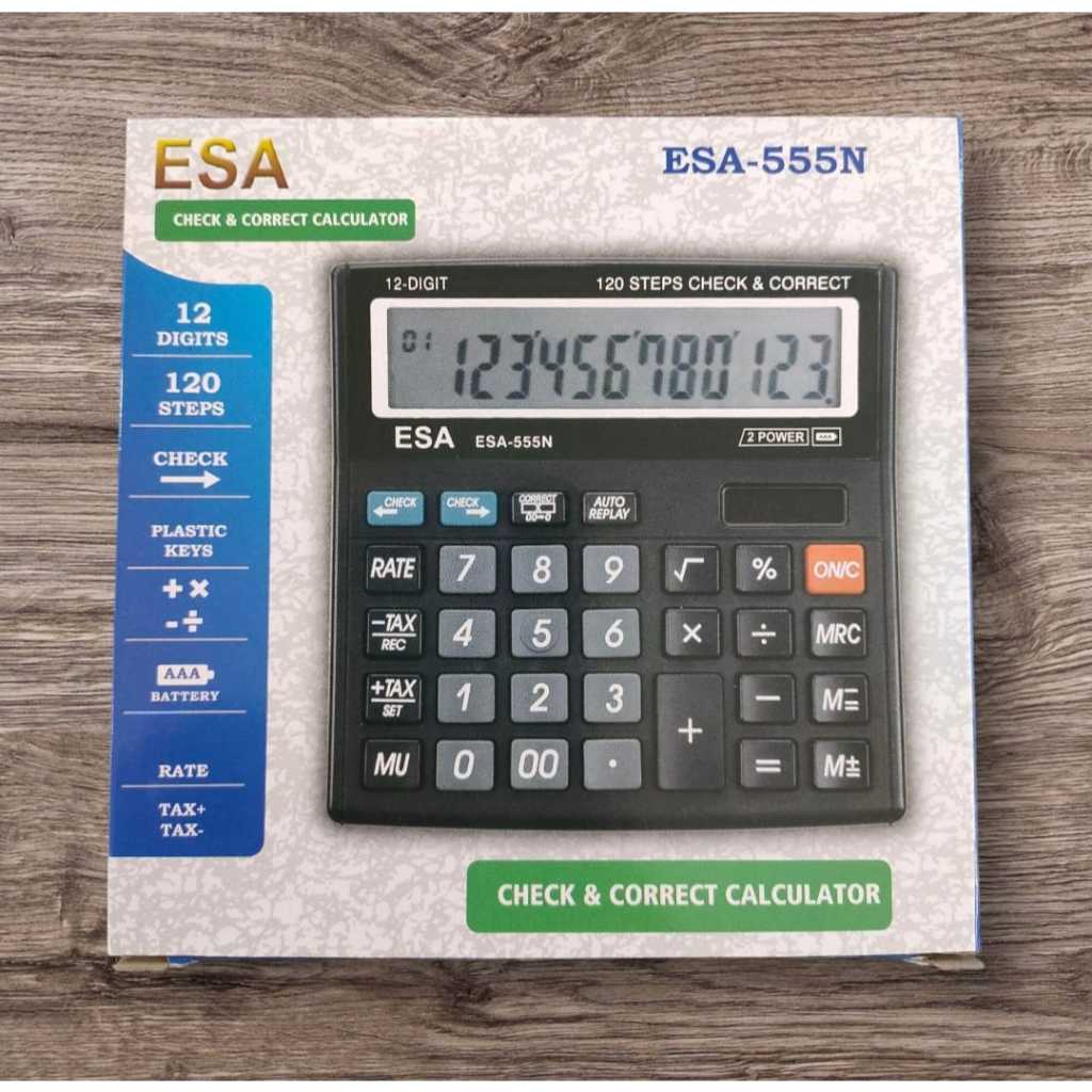 

Kalkulator 12 Digit 120Steps Check Type 555N Kalkulator Hitung