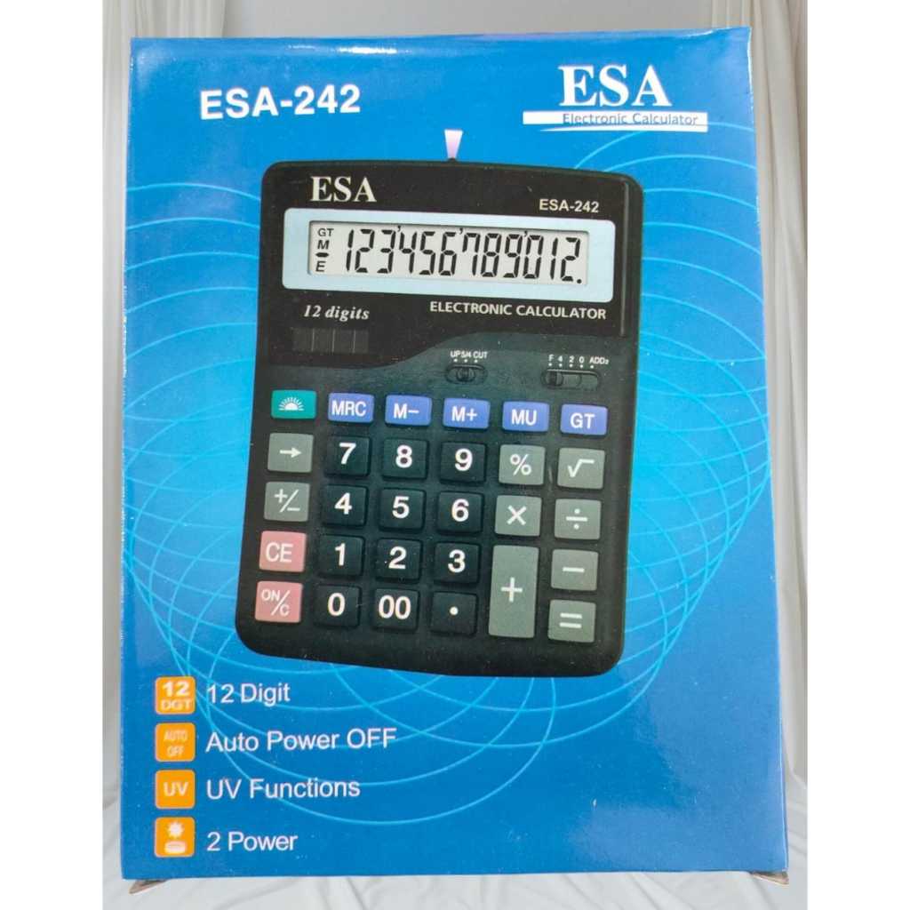 

Alat Hitung Kalkulator Esa 242 12Digit 2 Power