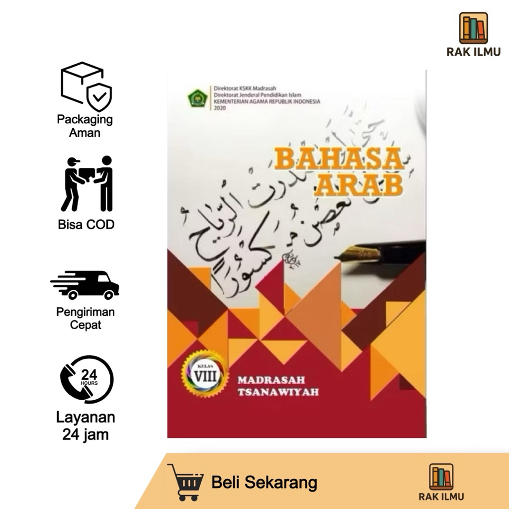 Buku Bahasa Arab MTS Kelas 8 KMA 2020