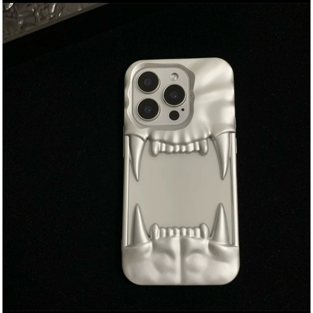 CASING IPHONE 13 BENTUK GIGI HARIMAU LUCU