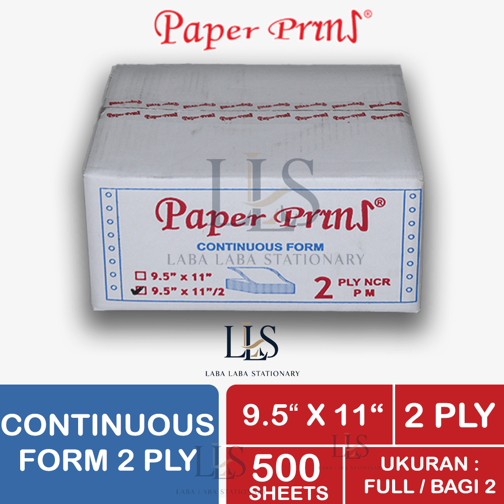 

CONTINUOUS FORM PAPER PRINT 9.5 X 11 2 PLY NCR FULL BAGI 2 FAKTUR SURAT JALAN KERTAS CONTINOUS FORM RANGKAP 2