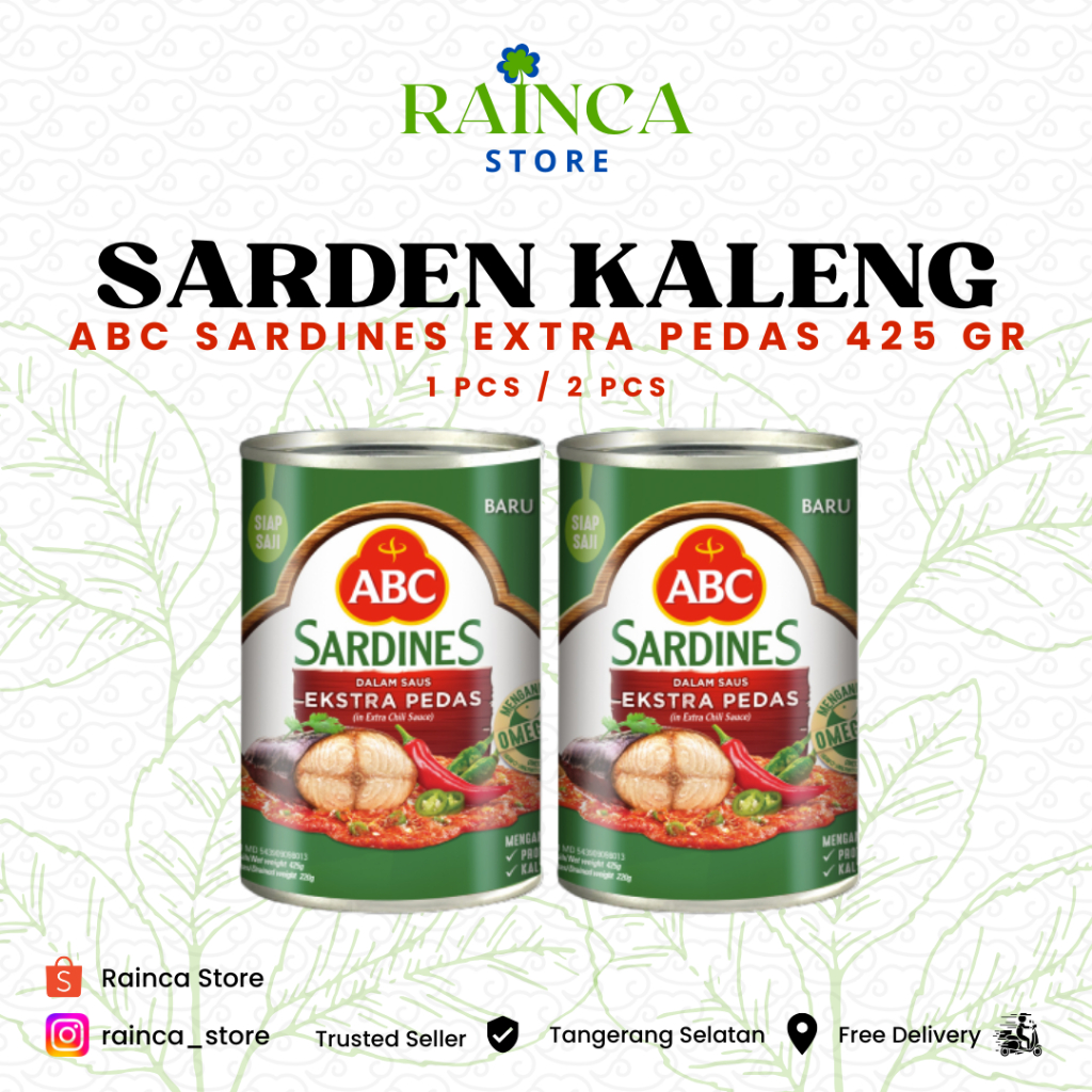 

ABC Sardines Extra Pedas 425 gr Sarden Kaleng Tangerang Selatan