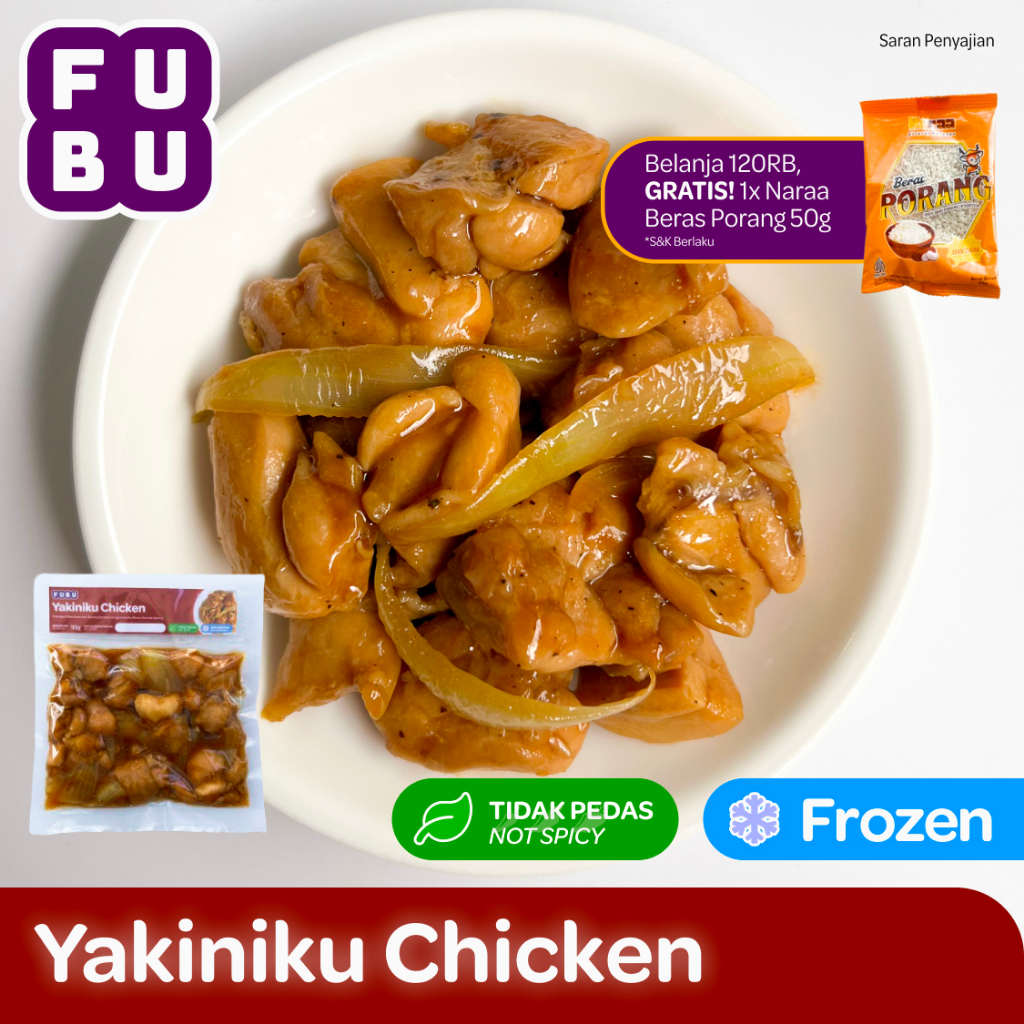 

FUBU Yakiniku Chicken - Ayam Manis Asin ala Jepang - Satu Porsi Lauk Instan Frozen Food