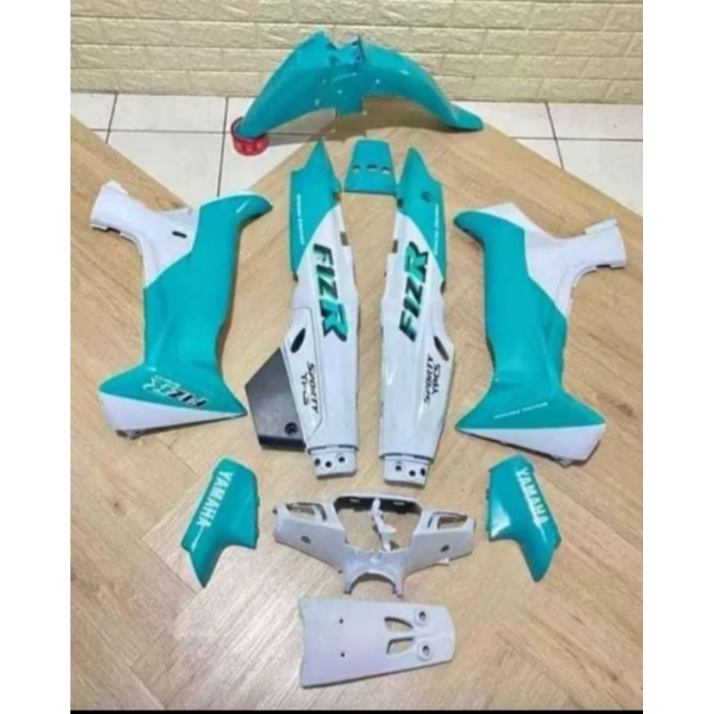 Paket caver body set Yamaha Fiz R warna Marlboro tosca