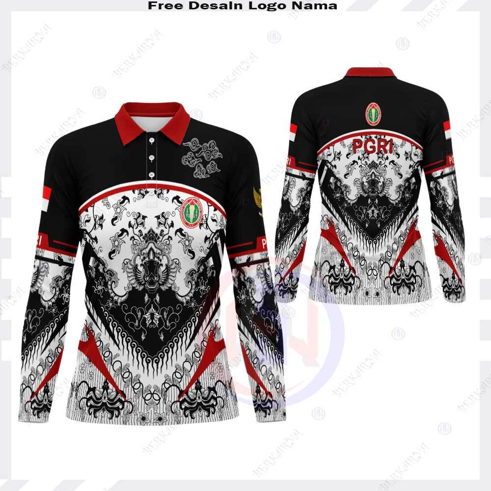 Baju Seragam PGRI Wanita Baju PGRI tunik Wanita Muslim Baju Olahraga Guru PGRI Wanita Bahan Premium 