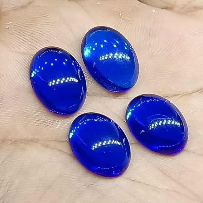 Batu Akik Biru King Safir Keristal 16 x 13