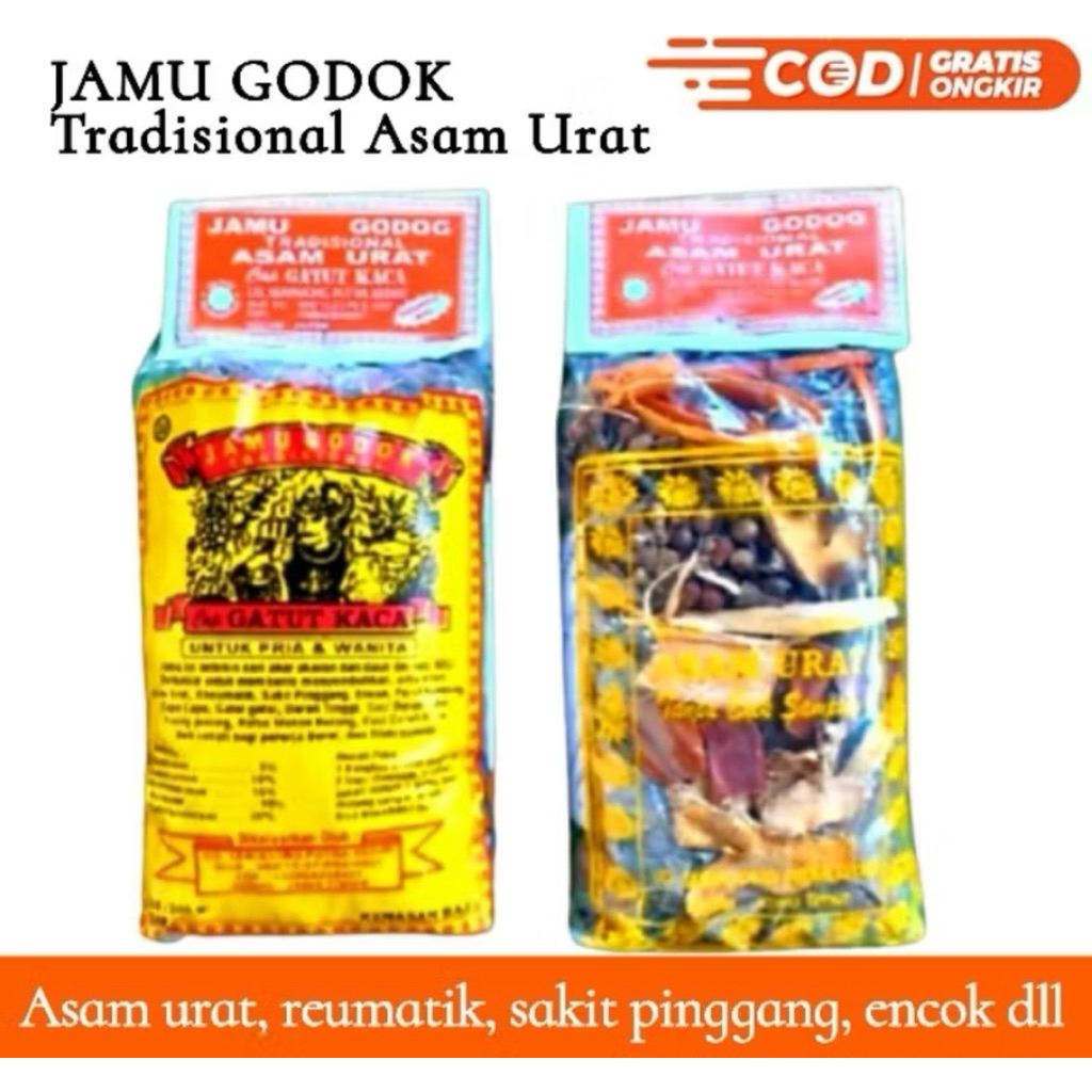 

JAMU GODOK TRADISIONAL ASAM URAT CAP GATOT KACA, jamu Pegelinu nyeri Sendi reumatik