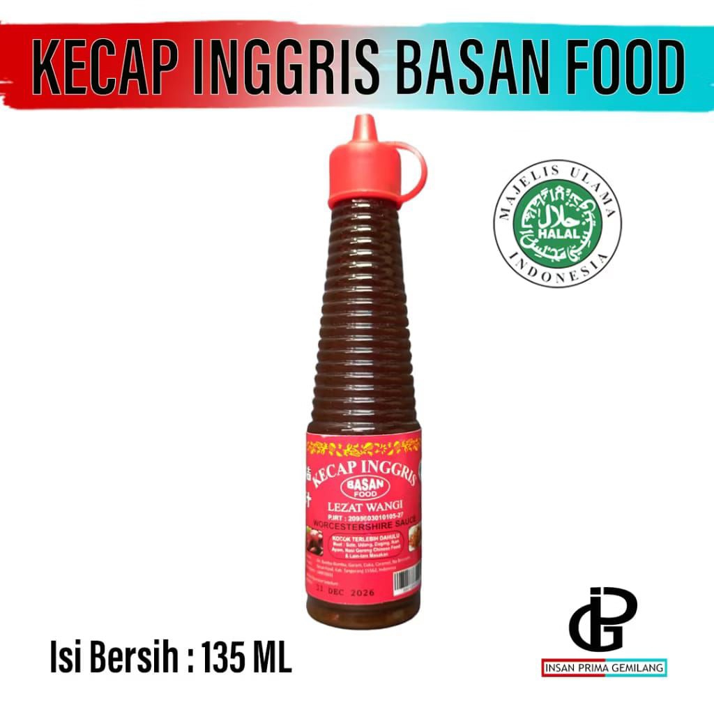 

Kecap Inggris Merk Basan Food kemasan botol 135ml