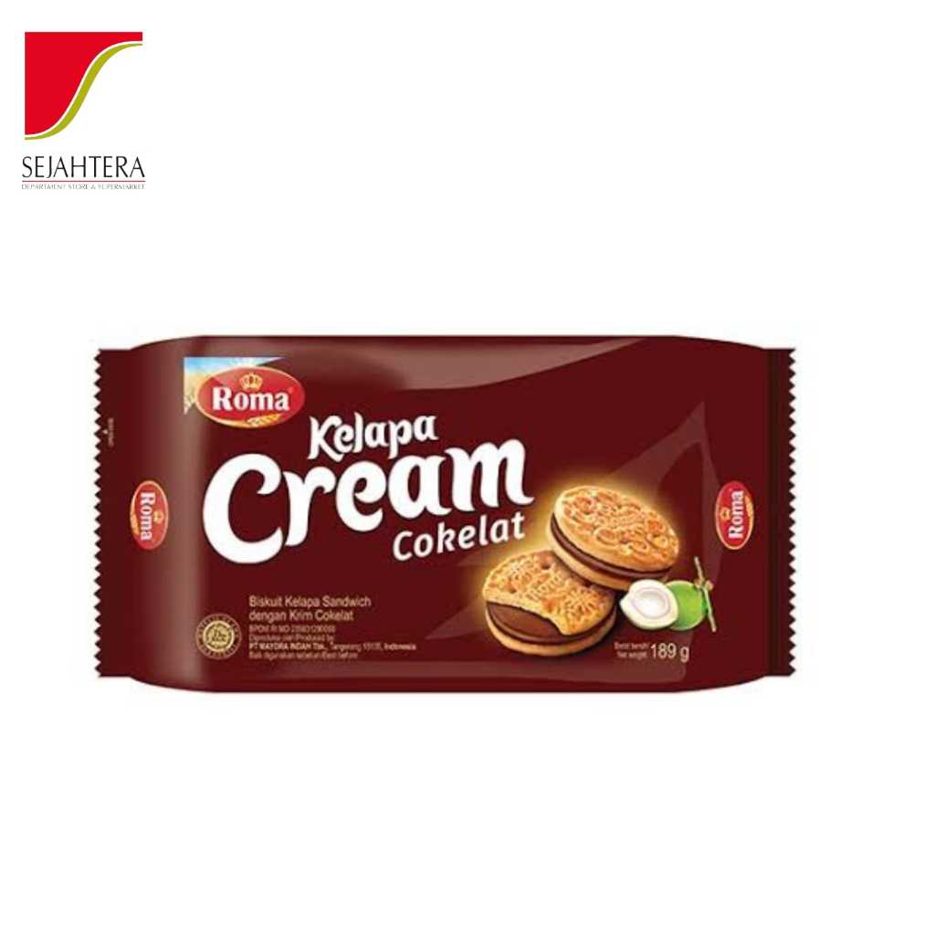 

ROMA KELAPA CREAM COKELAT 189gr BKS