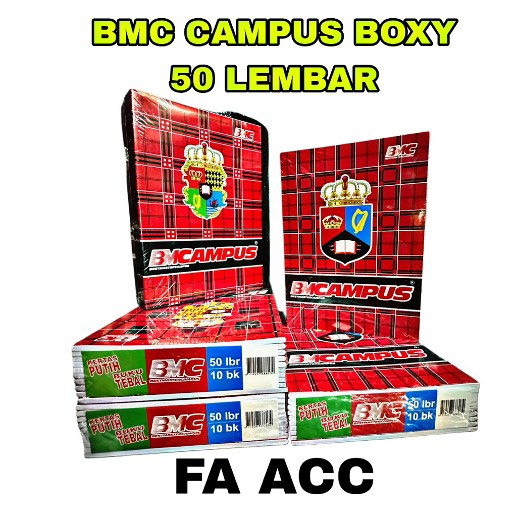 

buku tulis BMCAMPUS boxy isi 50 lembar (1pack/10pcs