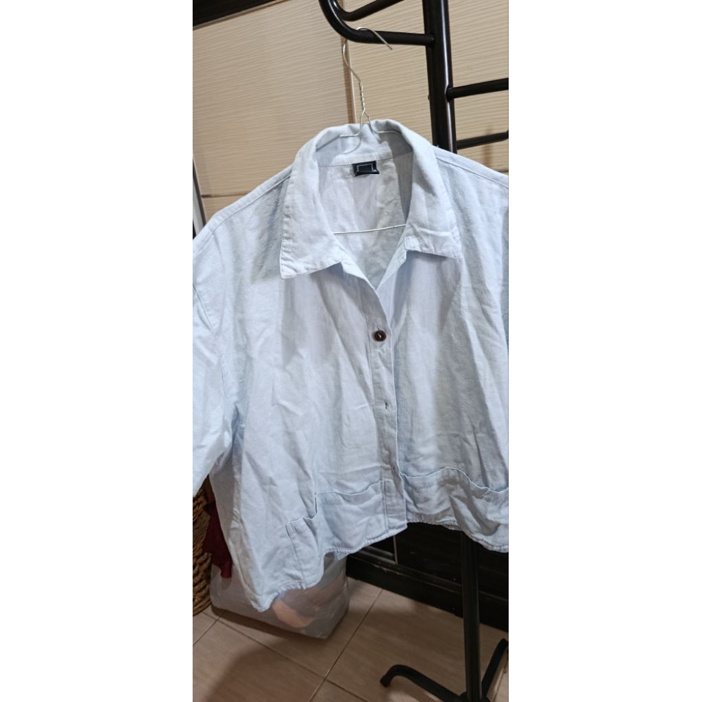 kemeja denim oversize