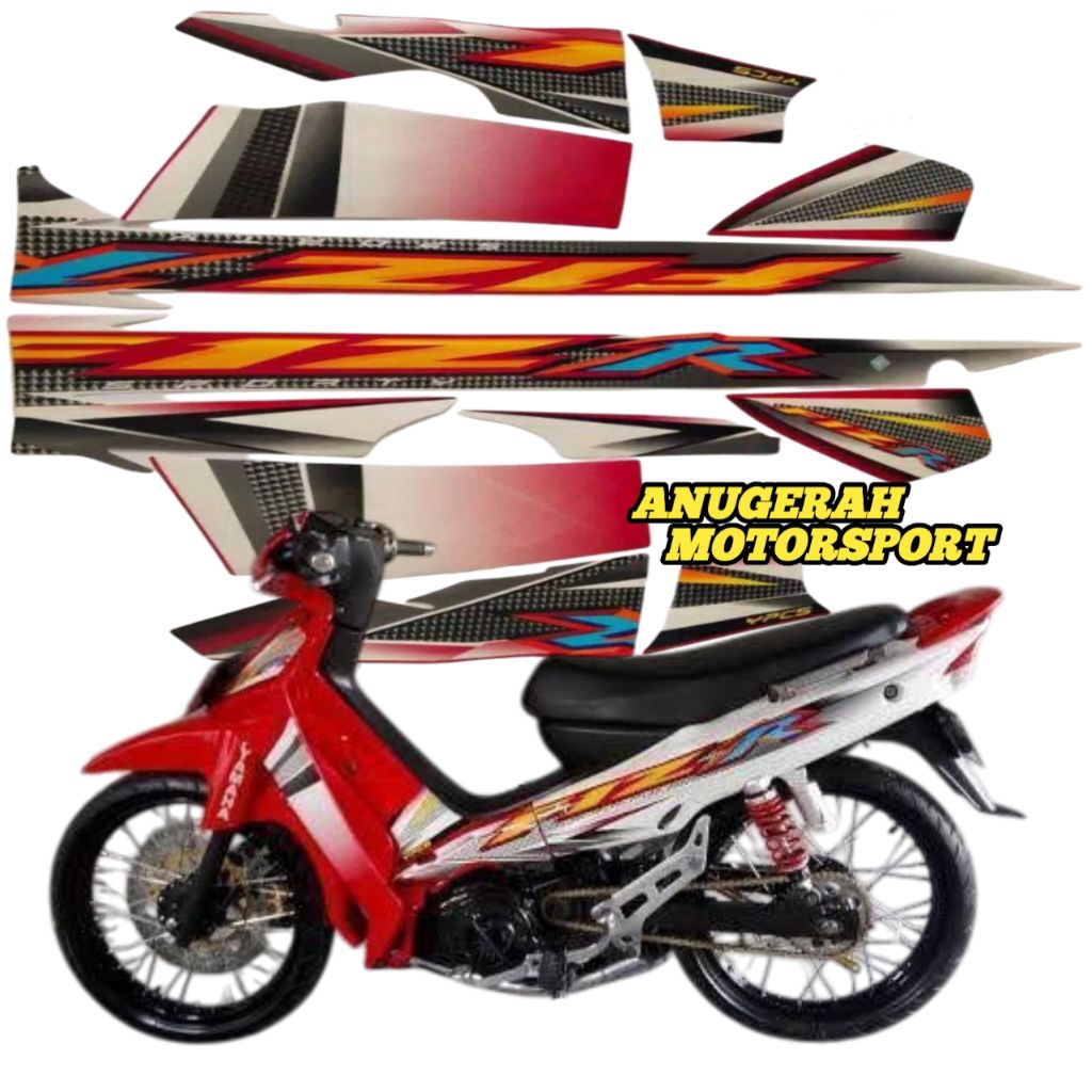striping / sticker lis fiz r 2004 merah putih f1zr fizr
