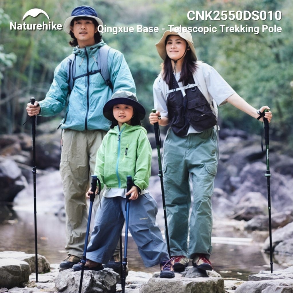 TREKKING POLE NATUREHIKE CNK2550DS010 TONGKAT PENDAKI GUNUNG HIKING CAMPING BERKEMAH 6061 ALUMUNIUM 