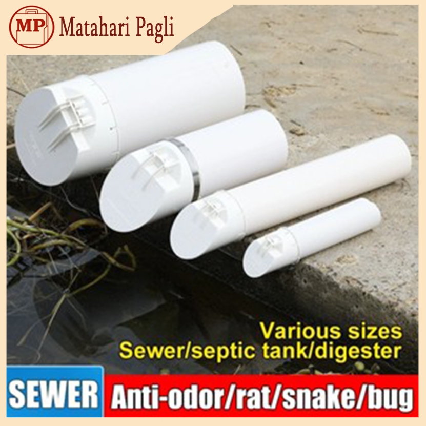 Backflow Valve 50/75 MM Anti Tikus Dengan Ferrule Stainless / Penutup Saluran Air Got PVC 2INCH