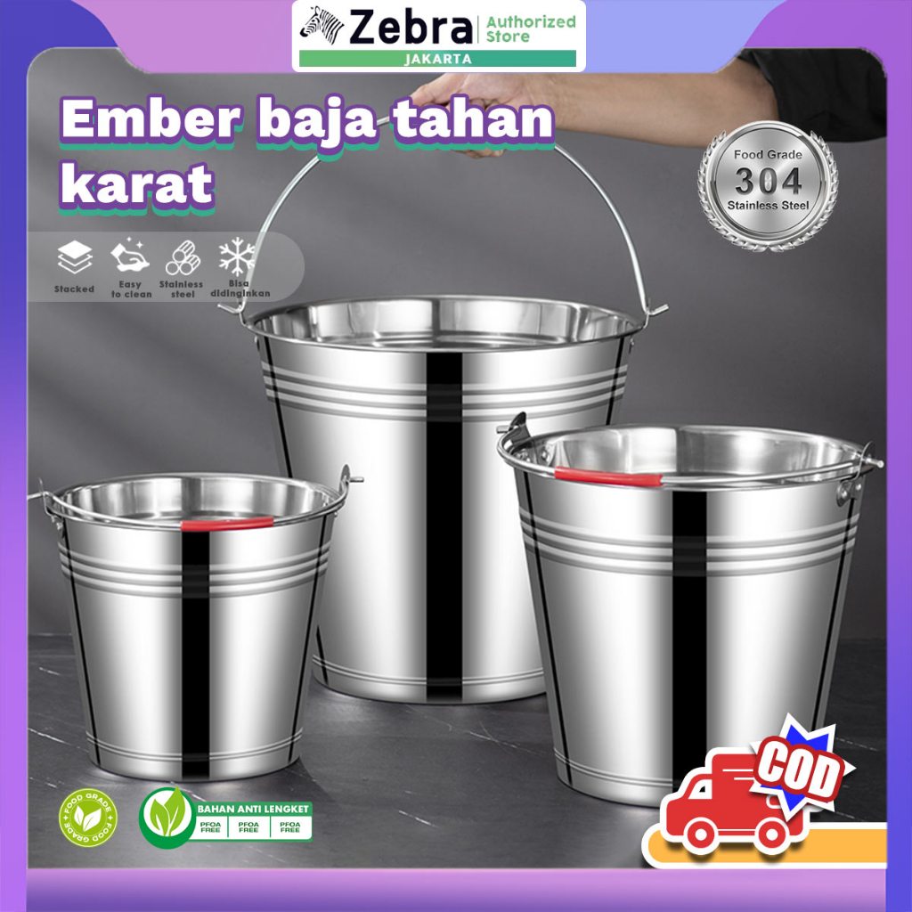 CodZebra Ember Timba Stainless Steel Siper Tebal Anti Karat Premium/Ember Timba Stainless Steel