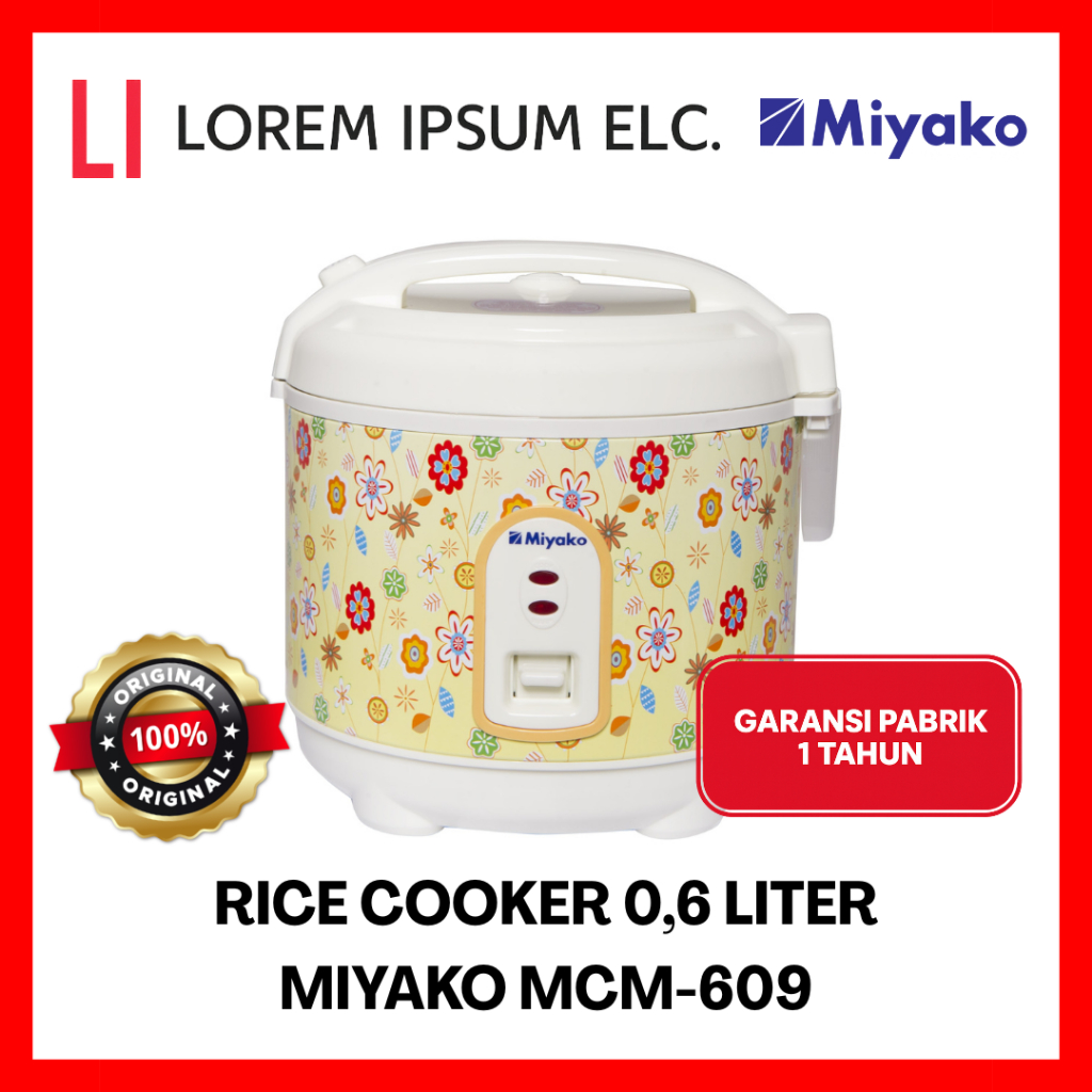 RICE COOKER MINI 3-IN-1 0,6 Liter MIYAKO MCM-609